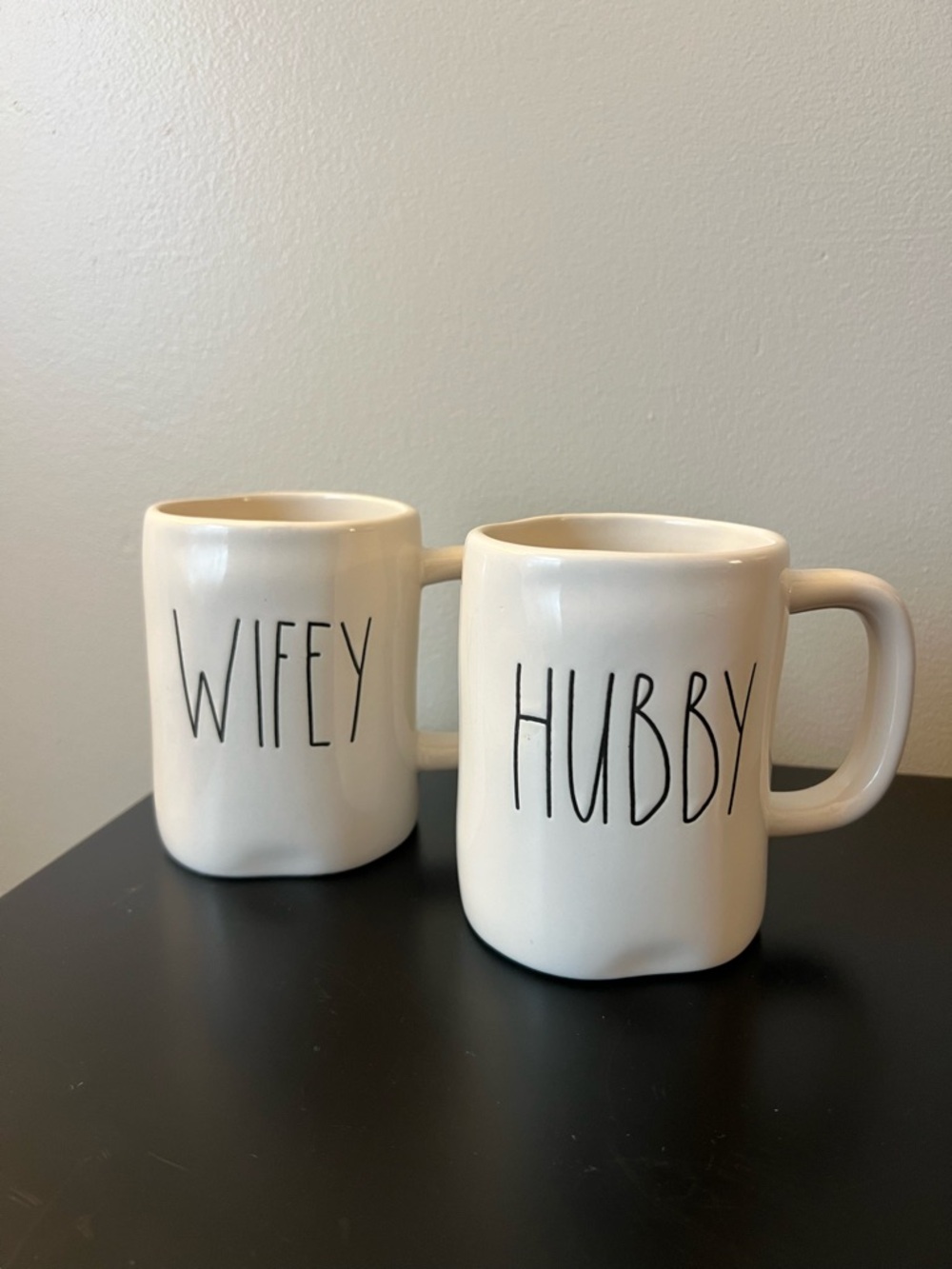 Rae Dunn Wifey & Hubby Ceramic Mug Set